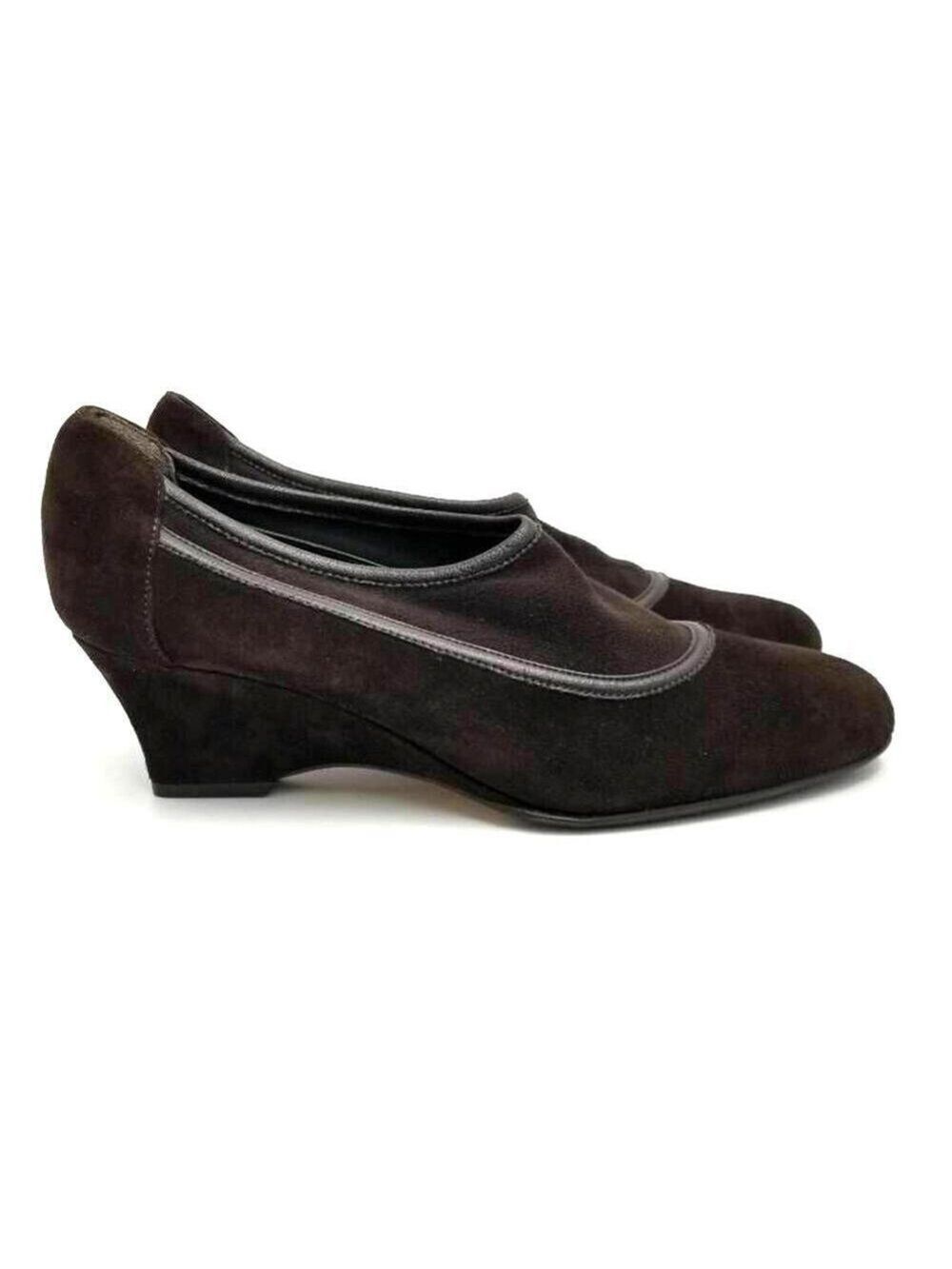 Prevata Ankle Booties Brown Wedge Heels Size 7.5 B